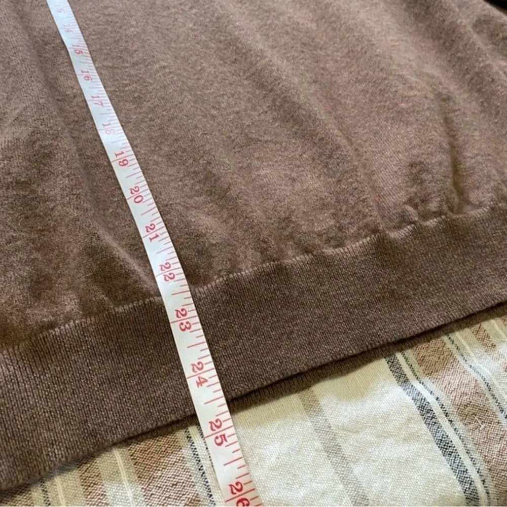 Bobby Jones Brown Merino Wool V-neck Sweater